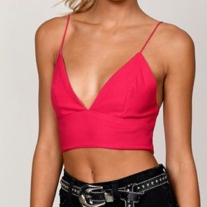 TOBI - Hot Pink crop top